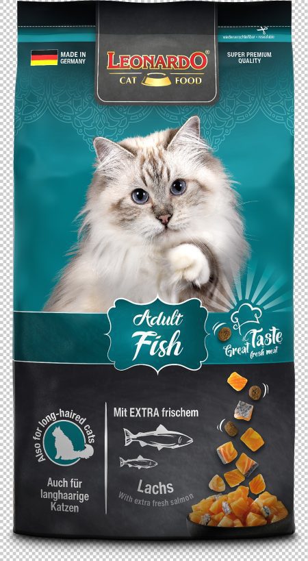 Leonardo Adult Fish 1.8kg cat food packaging