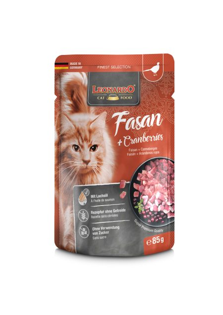 Leonardo Pheasant & Cranberries 85g - gourmet wet food for adult cats at Aquapet Kenya