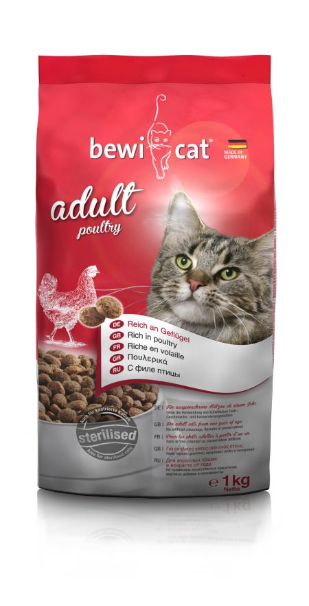 Bewi Cat Adult Poultry 1kg cat food package