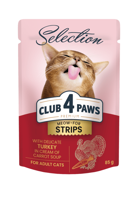 CAT Strips Turkey in Cream of Carrot Soup premium cat food at Aquapet Kenya