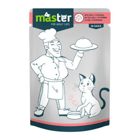 Club 4 Paws Master Cat Veal In Sauce 80g