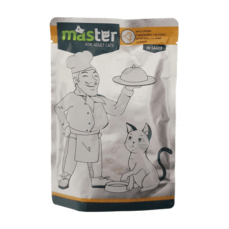 Master Cat Chicken in Sauce 80g premium wet cat food at Aquapet Kenya