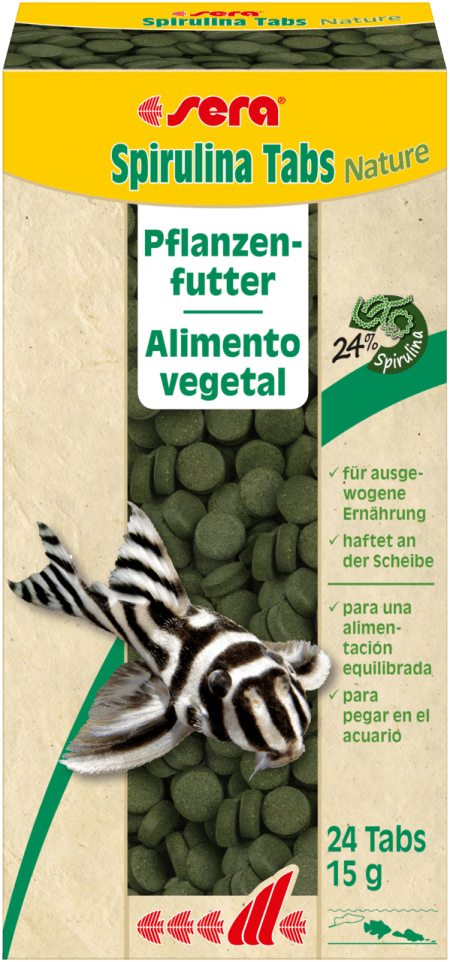 Spirulina Tabs 24 nutrient-rich algae wafers for aquarium fish