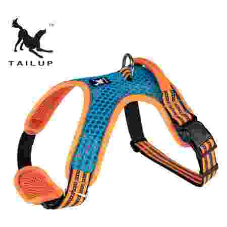Tailup Breezy QFXB-M breathable mesh dog harness in lime green