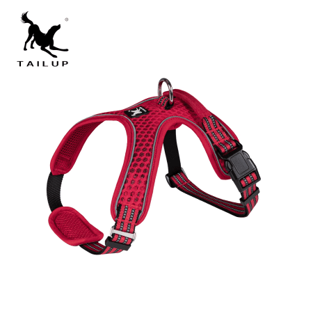 Tailup Breezy QFXB-S breathable mesh dog harness in lime green
