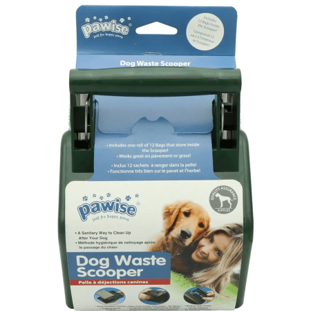 Aquapet Pawise Dog Poop Scooper features a long handle and ergonomic grip for hygienic, hands-free pet waste cleanup