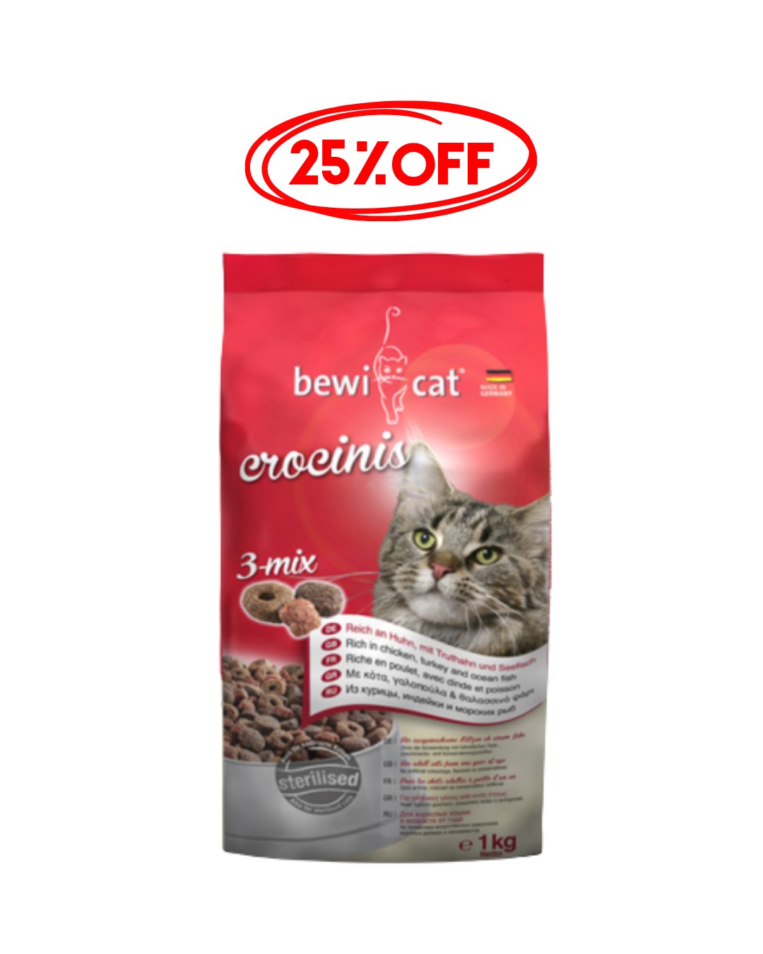 Bewi Cat Crocinis 3 Mix 1Kg