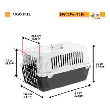 Alternative view of Ferplast Carrier Atlas 20 El Fluo