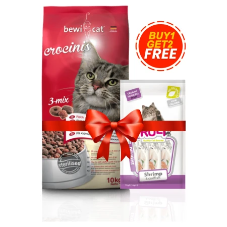 Bewi Cat Crocinis 3 Mix 10Kg