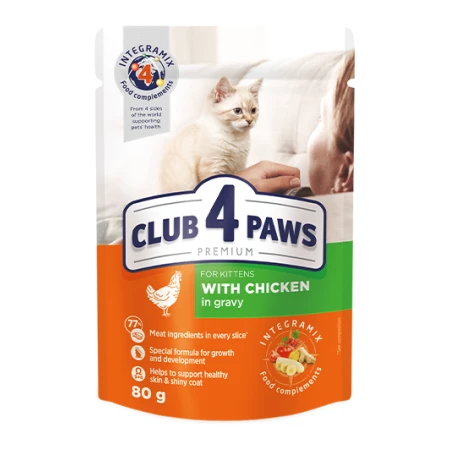 Club 4 Paws Kitten Chicken In Gravy 80g