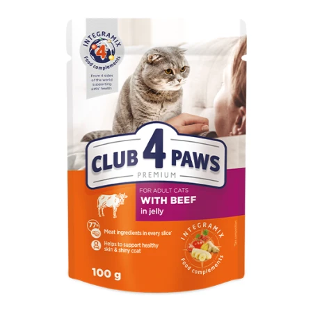 Club 4 Paws Cat Beef In Jelly 100g