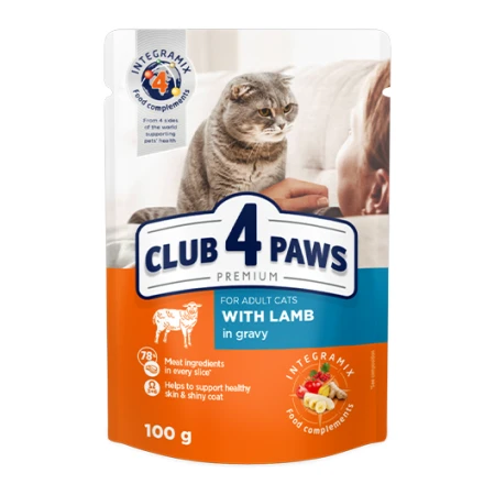 Club 4 Paws Cat Lamb In Gravy 100g