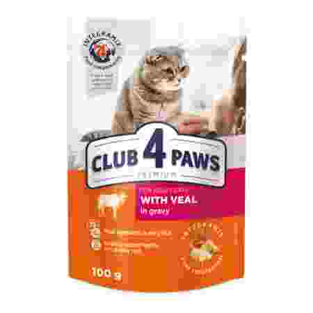 Club 4 Paws Cat Veal In Gravy 100g
